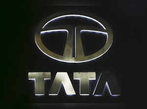 The logo of Tata Motors is pictured at at the 37th Bangkok Internatio<em></em>nal Motor Show in Bangkok