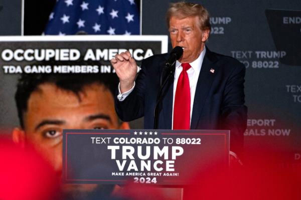 Trump drives his anti-immigration message in Colorado suburb, seeks death penalty for migrants who kill Americans