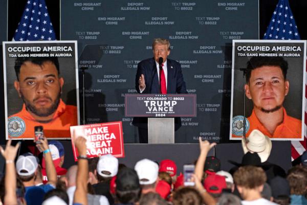 Trump drives his anti-immigration message in Colorado suburb, seeks death penalty for migrants who kill Americans